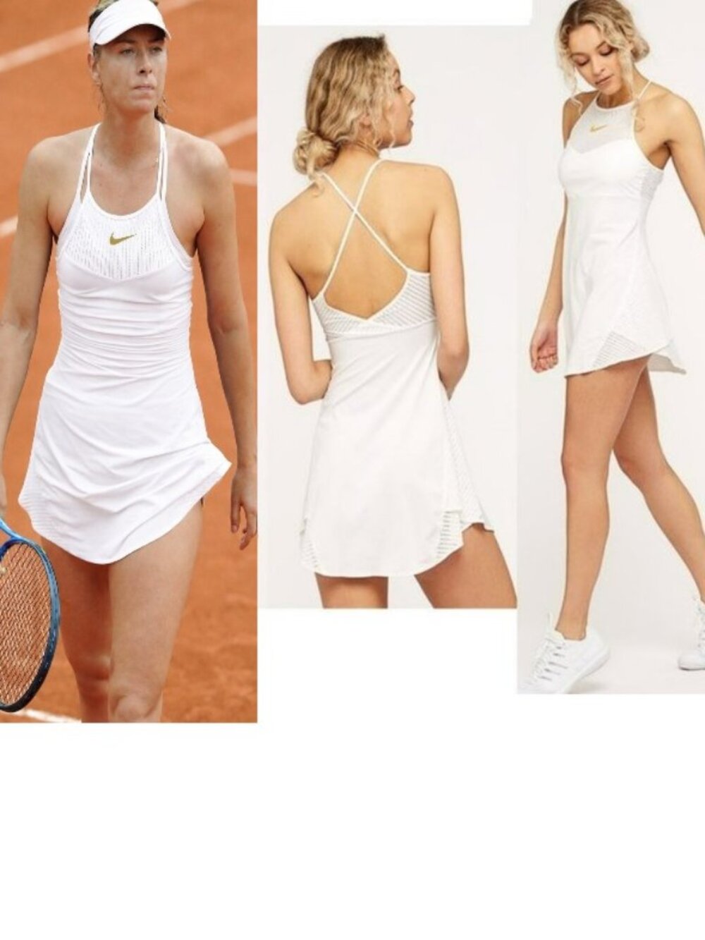 Nwt Rare Nike WHITE Maria Sharapova Tennis Dress M Medium